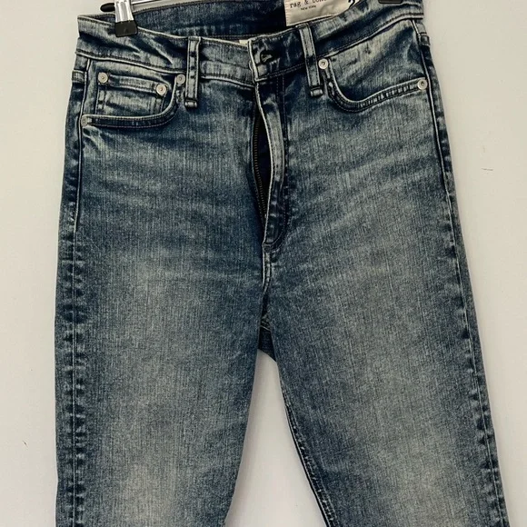 Sold☀️Rag & Bone Nina High-Rise Ankle Flare Jeans in Pearl - Picture 14 of 16